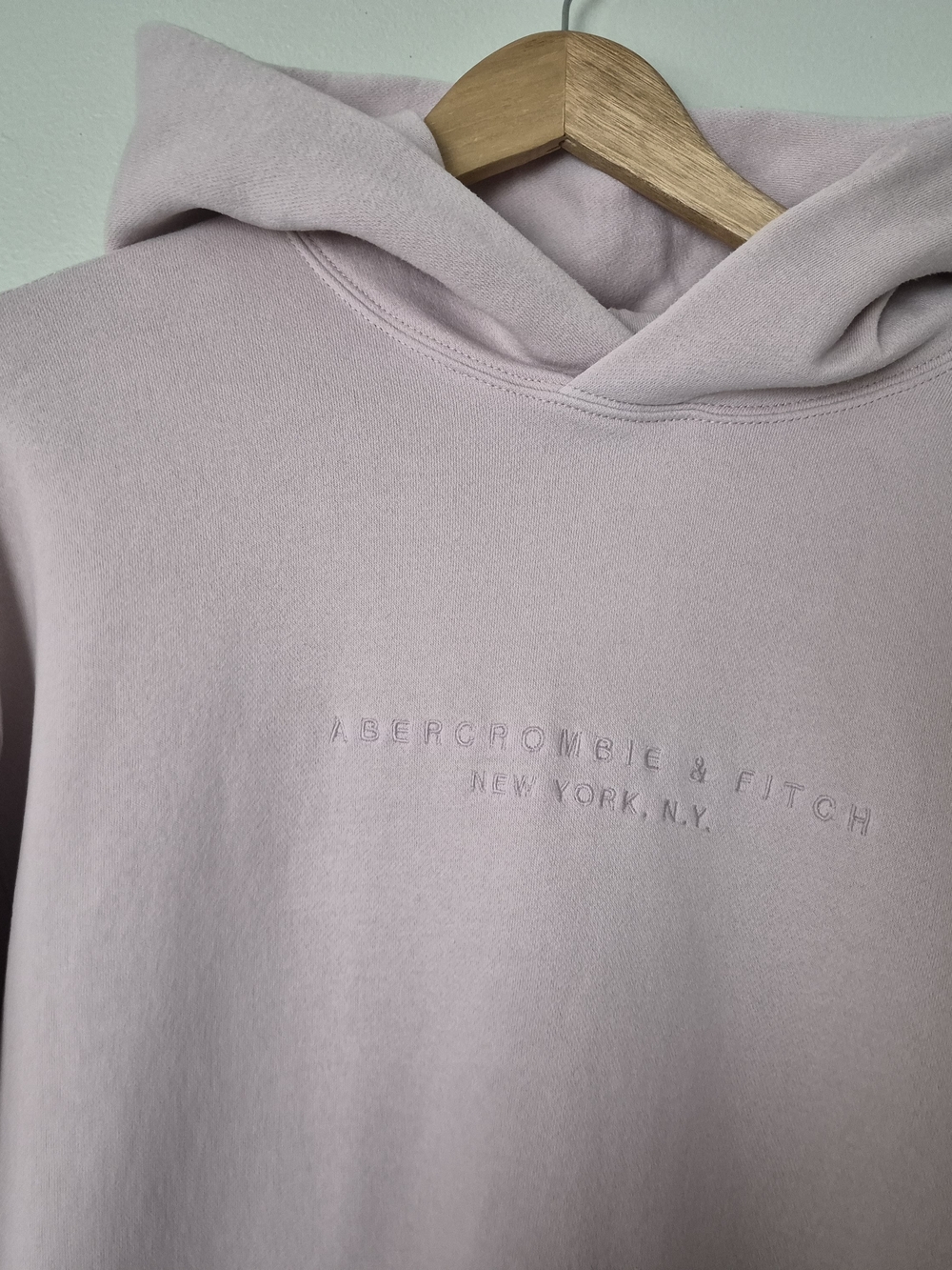 Abercrombie & Fitch Women’s M Relaxed Soft A&F Fleece Hoodie Dusty Pink - Picture 3 of 7